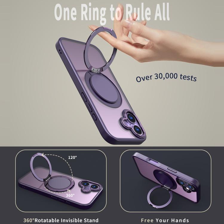 For iPhone 17 360-degree Rotating MagSafe Magnetic Holder Phone Case