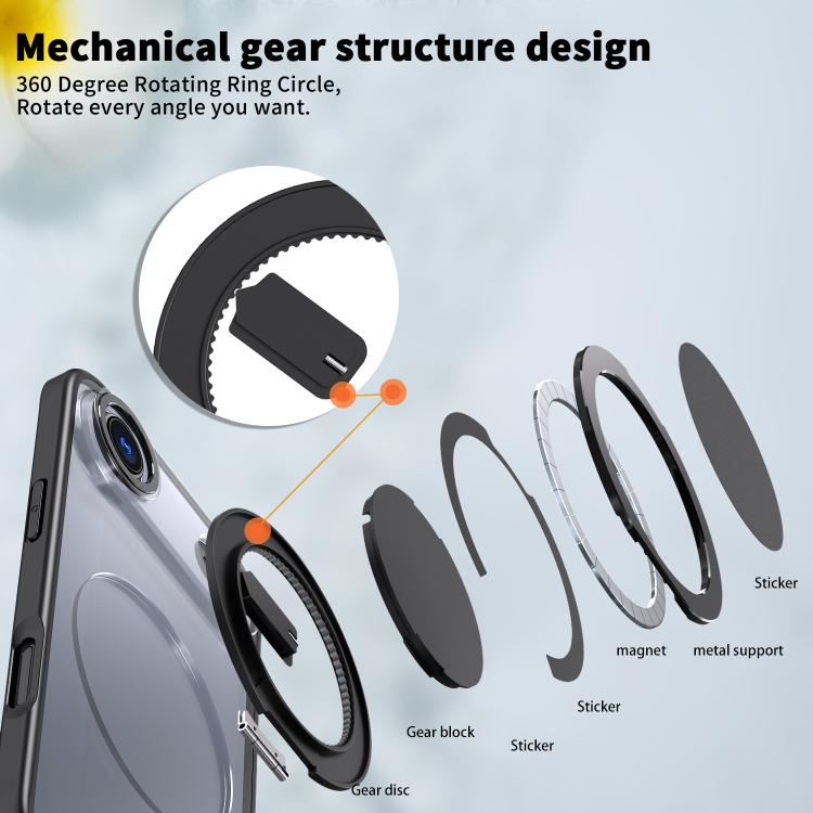 For iPhone Air 360-degree Rotating MagSafe Magnetic Holder Phone Case