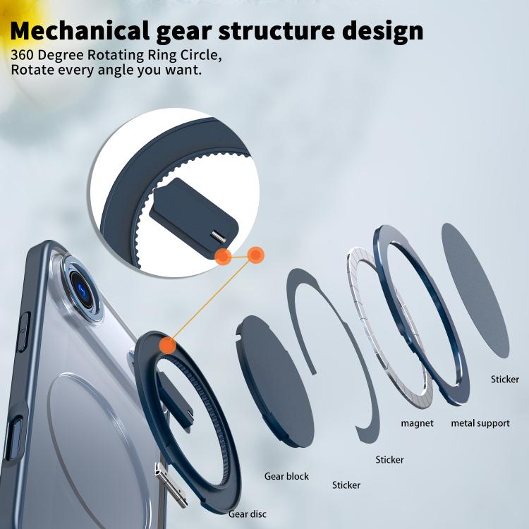 For iPhone Air 360-degree Rotating MagSafe Magnetic Holder Phone Case