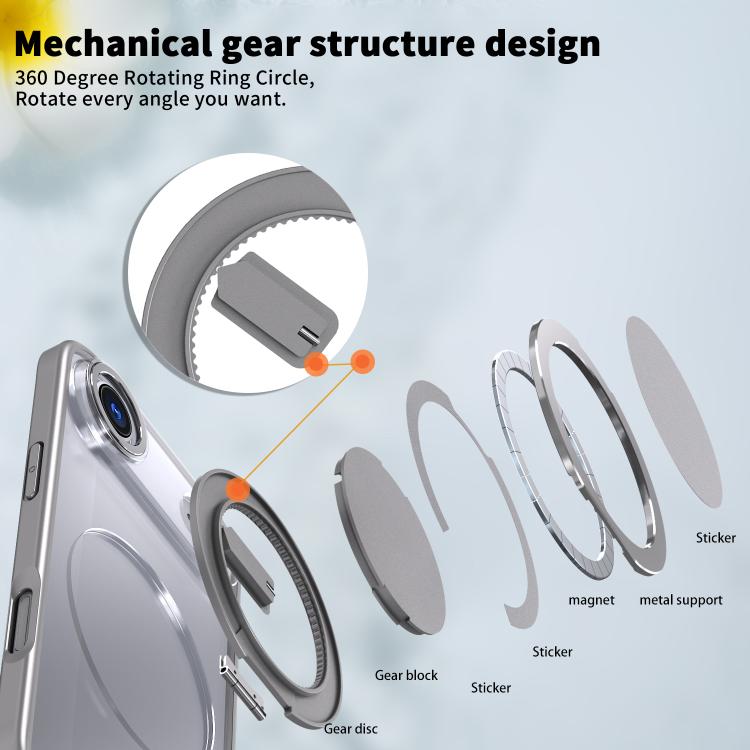 For iPhone Air 360-degree Rotating MagSafe Magnetic Holder Phone Case