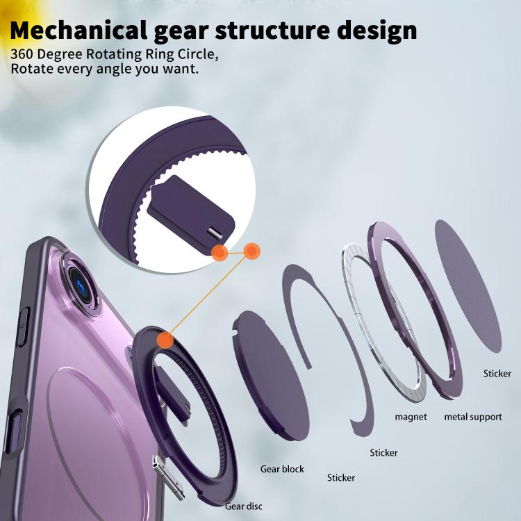 For iPhone Air 360-degree Rotating MagSafe Magnetic Holder Phone Case