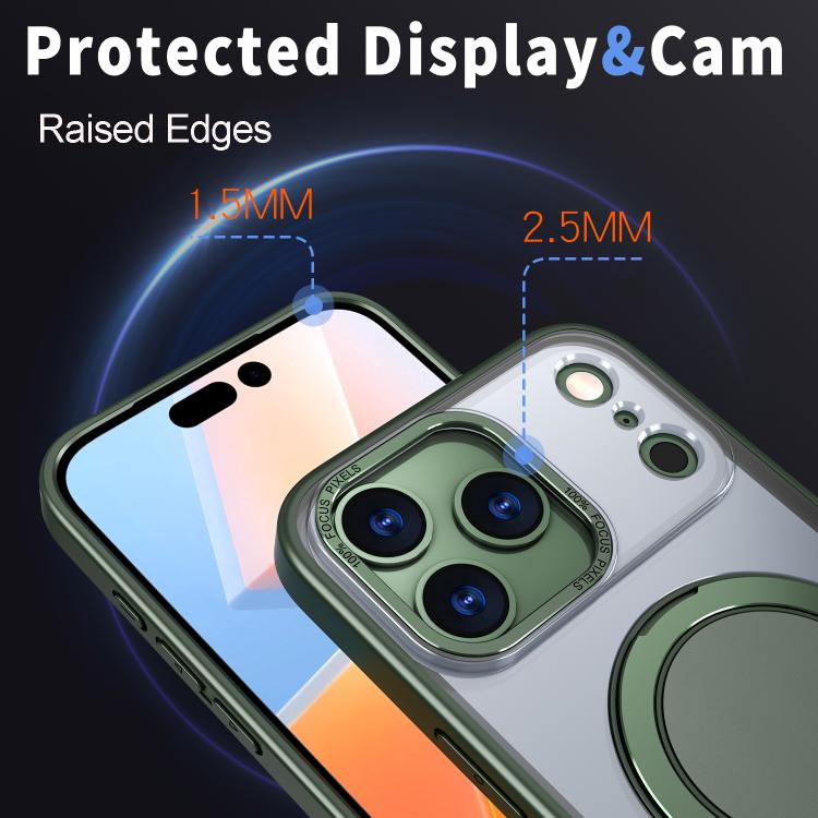 For iPhone 17 Pro 360-degree Rotating MagSafe Magnetic Holder Phone Case