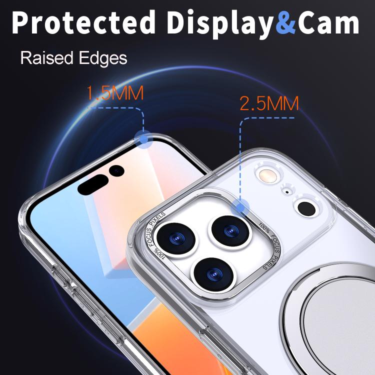 For iPhone 17 Pro 360-degree Rotating MagSafe Magnetic Holder Phone Case