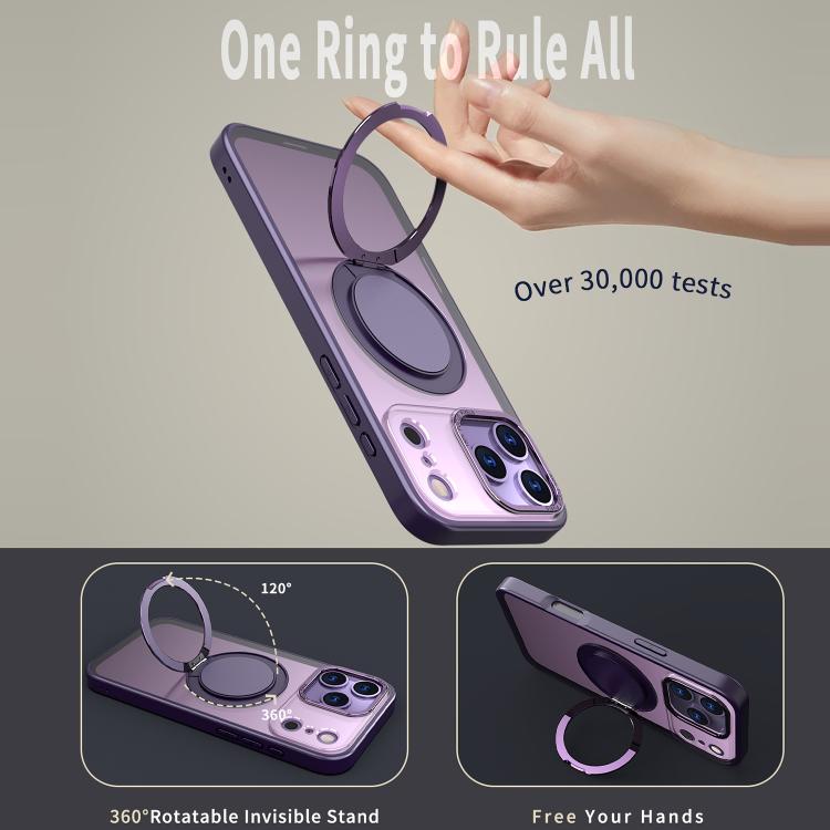 For iPhone 17 Pro 360-degree Rotating MagSafe Magnetic Holder Phone Case