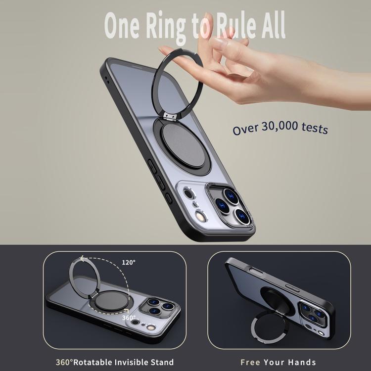 For iPhone 17 Pro Max 360-degree Rotating MagSafe Magnetic Holder Phone Case