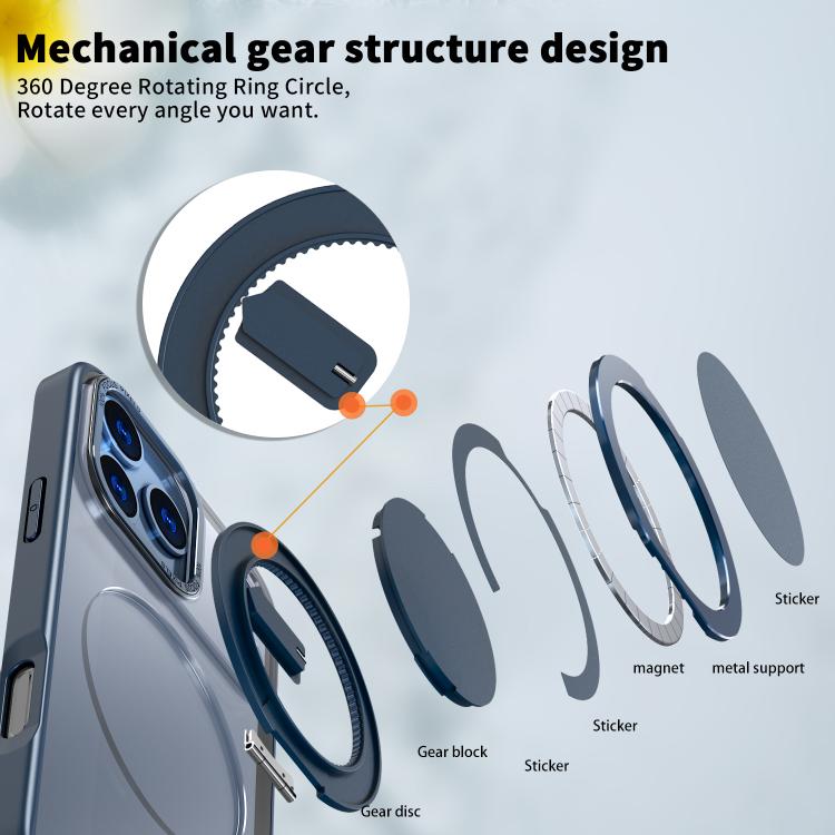 For iPhone 17 Pro Max 360-degree Rotating MagSafe Magnetic Holder Phone Case