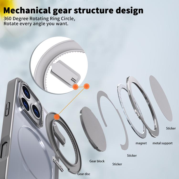 For iPhone 17 Pro Max 360-degree Rotating MagSafe Magnetic Holder Phone Case