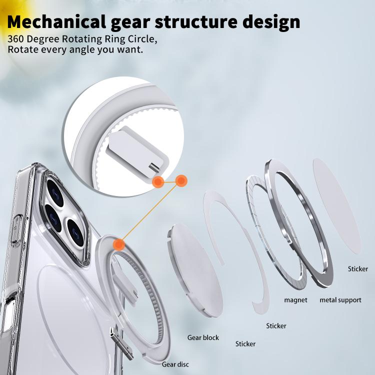 For iPhone 17 Pro Max 360-degree Rotating MagSafe Magnetic Holder Phone Case