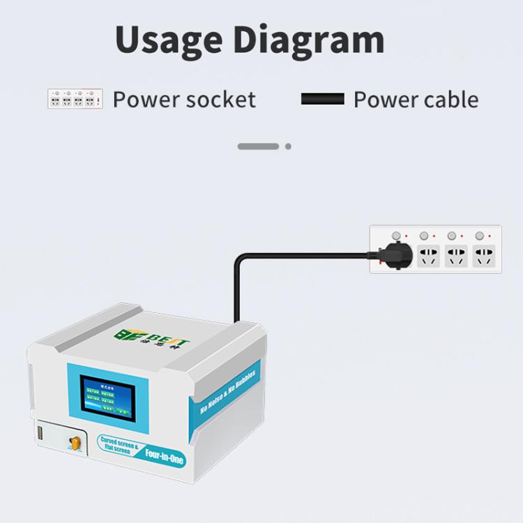 BEST B-528 4 in 1 7 inch Intelligent Laminating and Defoaming Machine Built-in Vacuum Pump, Plug:UK Plug