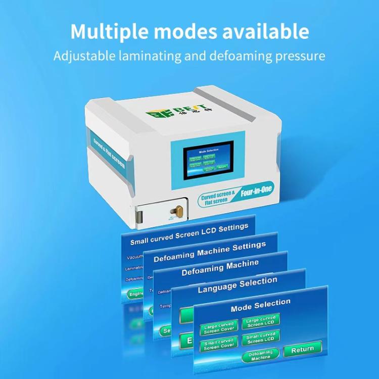 BEST B-528 4 in 1 7 inch Intelligent Laminating and Defoaming Machine Built-in Vacuum Pump, Plug:UK Plug