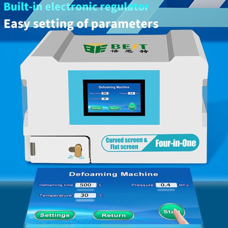 BEST B-528 4 in 1 7 inch Intelligent Laminating and Defoaming Machine Built-in Vacuum Pump, Plug:EU Plug