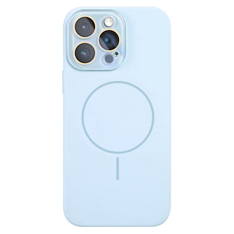 For iPhone 14 Pro Max Thin Circle MagSafe Liquid Silicone Phone Case