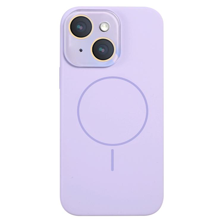 For iPhone 15 Thin Circle MagSafe Liquid Silicone Phone Case