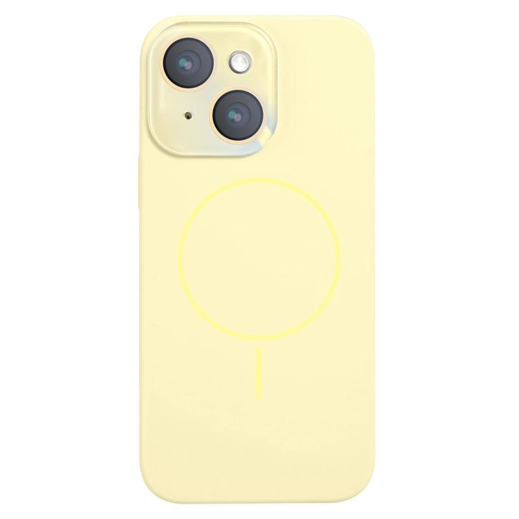For iPhone 15 Thin Circle MagSafe Liquid Silicone Phone Case