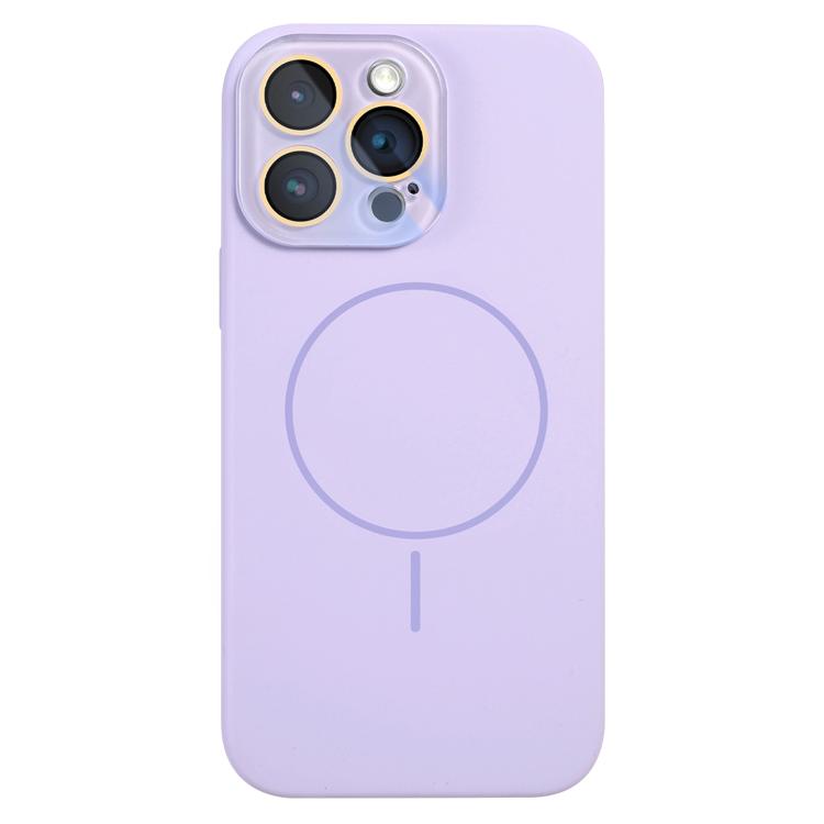 For iPhone 15 Pro Thin Circle MagSafe Liquid Silicone Phone Case