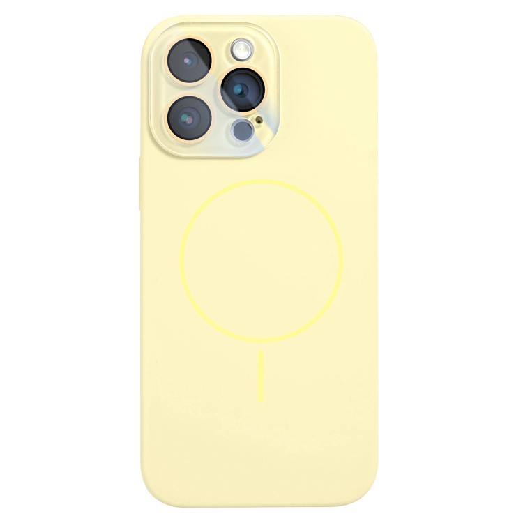 For iPhone 15 Pro Thin Circle MagSafe Liquid Silicone Phone Case