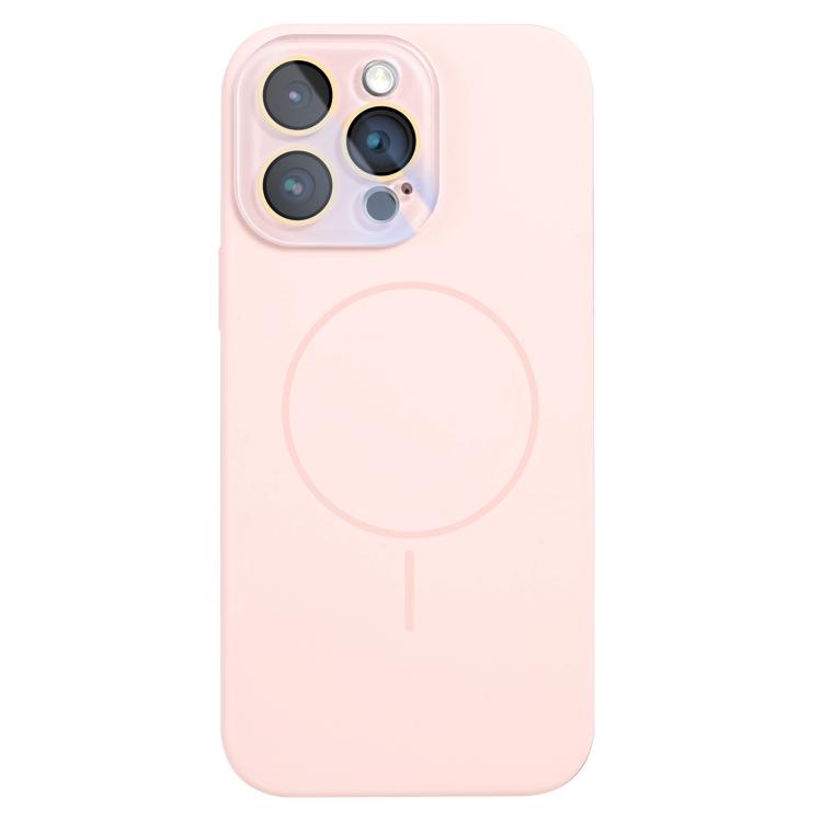 For iPhone 15 Pro Thin Circle MagSafe Liquid Silicone Phone Case