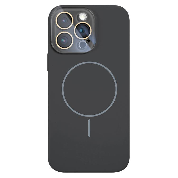 For iPhone 15 Pro Max Thin Circle MagSafe Liquid Silicone Phone Case