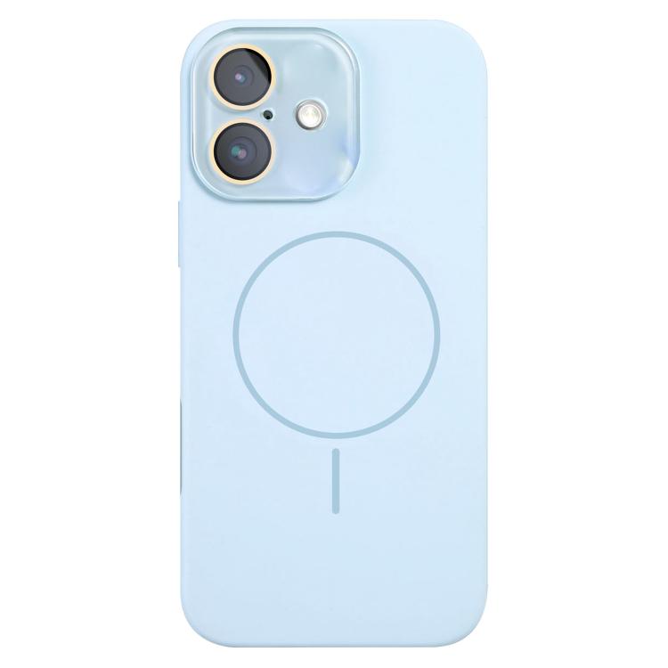 For iPhone 16 Thin Circle MagSafe Liquid Silicone Phone Case