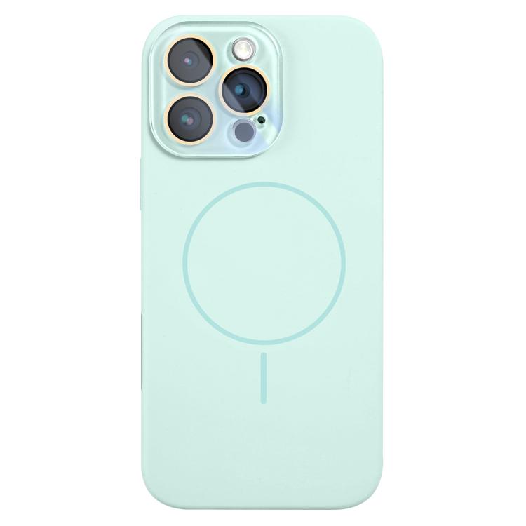 For iPhone 16 Pro Thin Circle MagSafe Liquid Silicone Phone Case