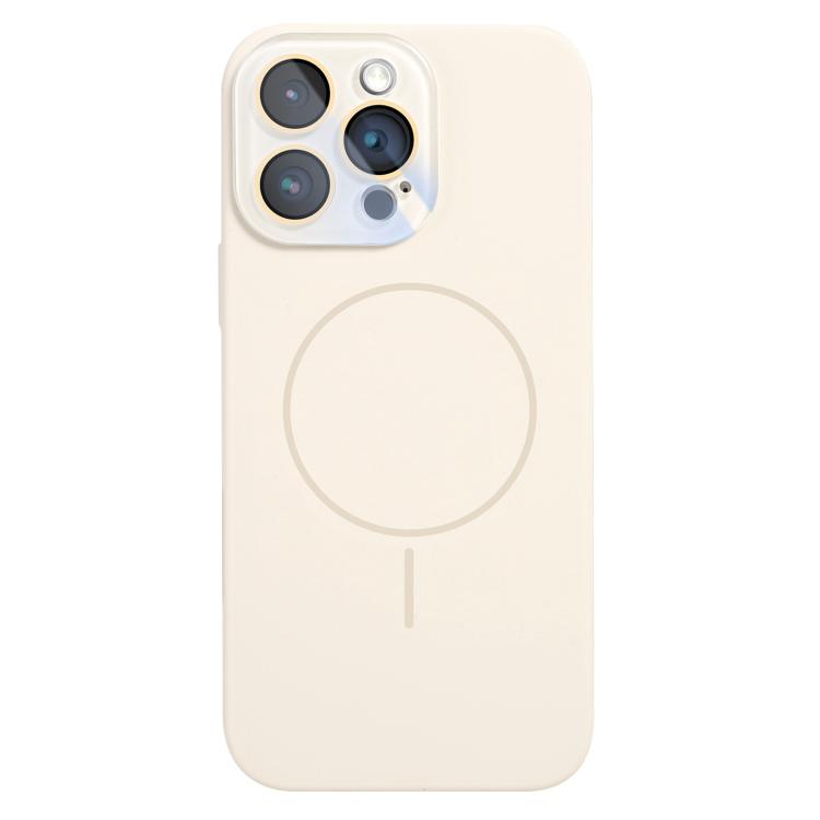 For iPhone 16 Pro Thin Circle MagSafe Liquid Silicone Phone Case