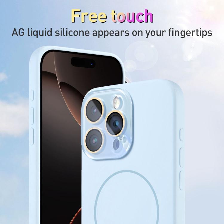 For iPhone 13 Thin Circle MagSafe Liquid Silicone Phone Case