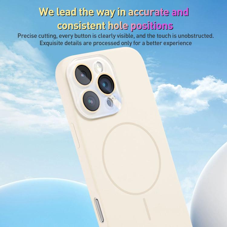 For iPhone 14 Pro Max Thin Circle MagSafe Liquid Silicone Phone Case