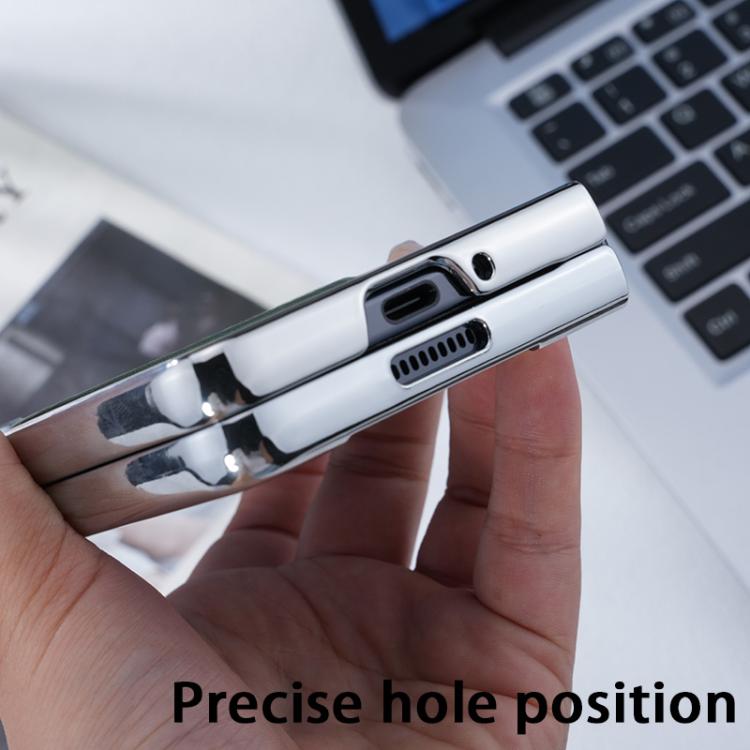 For Samsung Galaxy Z Fold5 5G Electroplated PC Sheepskin Invisible Magnetic MagSafe Folding Phone Case