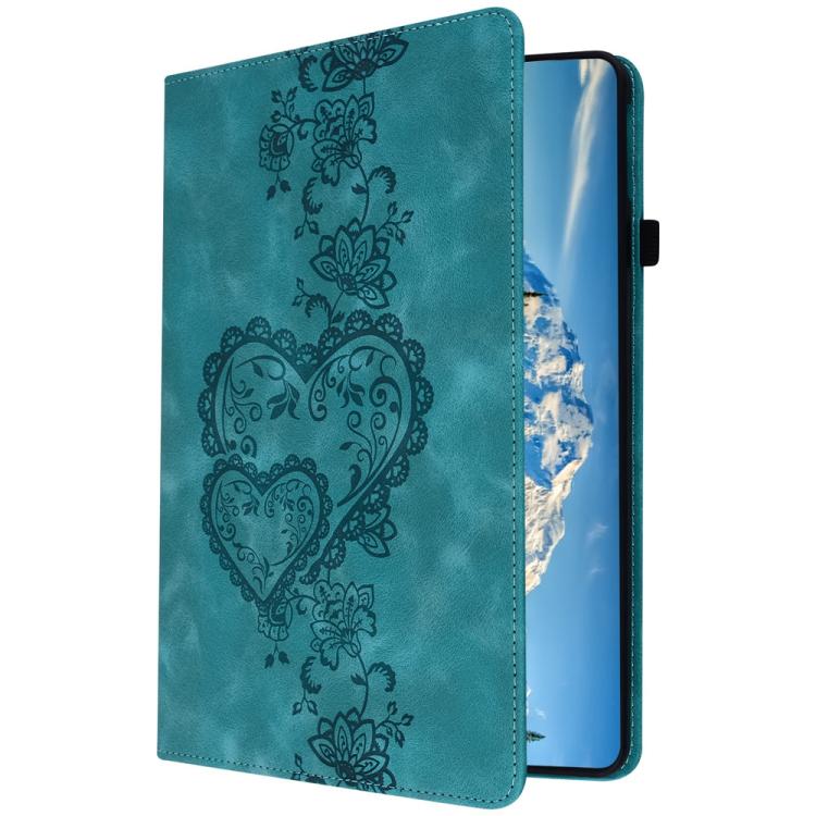 For Lenovo Tab Plus Love Hearts Embossed Leather Tablet Case