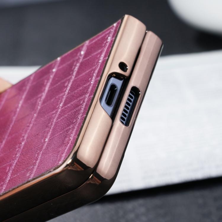 For Samsung Galaxy Z Fold5 5G Electroplated PC Crocodile Pattern Folding Phone Case