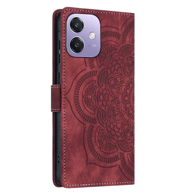 For OPPO A3 4G / 5G / A40 4G Mandala Embossed Retro Frosted Leather Phone Case