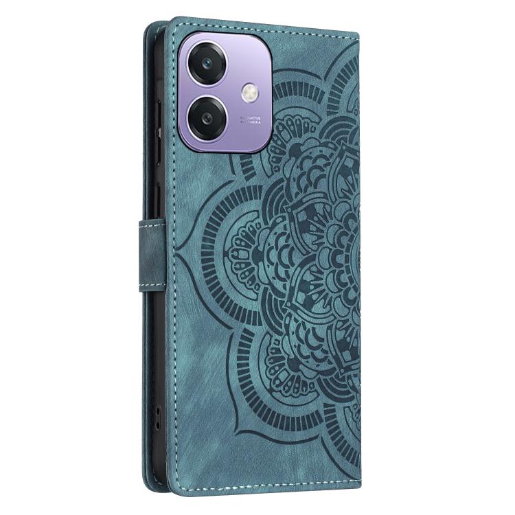 For OPPO A3 4G / 5G / A40 4G Mandala Embossed Retro Frosted Leather Phone Case