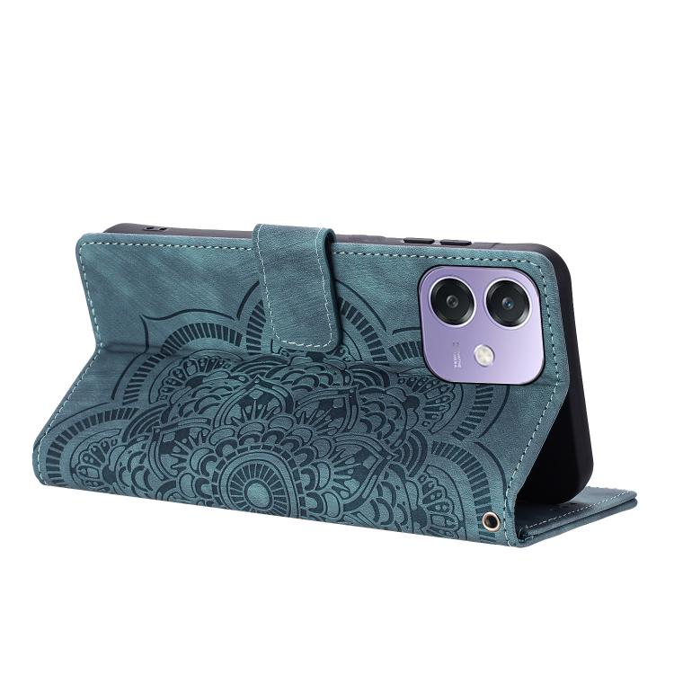 For OPPO A3 4G / 5G / A40 4G Mandala Embossed Retro Frosted Leather Phone Case