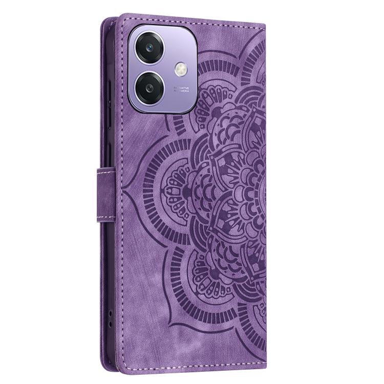 For OPPO A3 4G / 5G / A40 4G Mandala Embossed Retro Frosted Leather Phone Case
