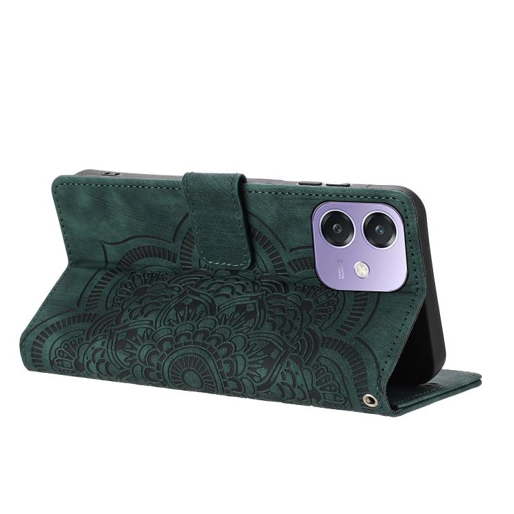 For OPPO A3 4G / 5G / A40 4G Mandala Embossed Retro Frosted Leather Phone Case