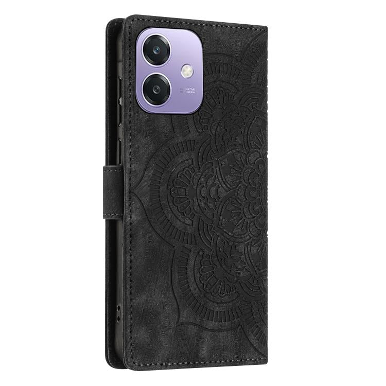 For OPPO A3 4G / 5G / A40 4G Mandala Embossed Retro Frosted Leather Phone Case