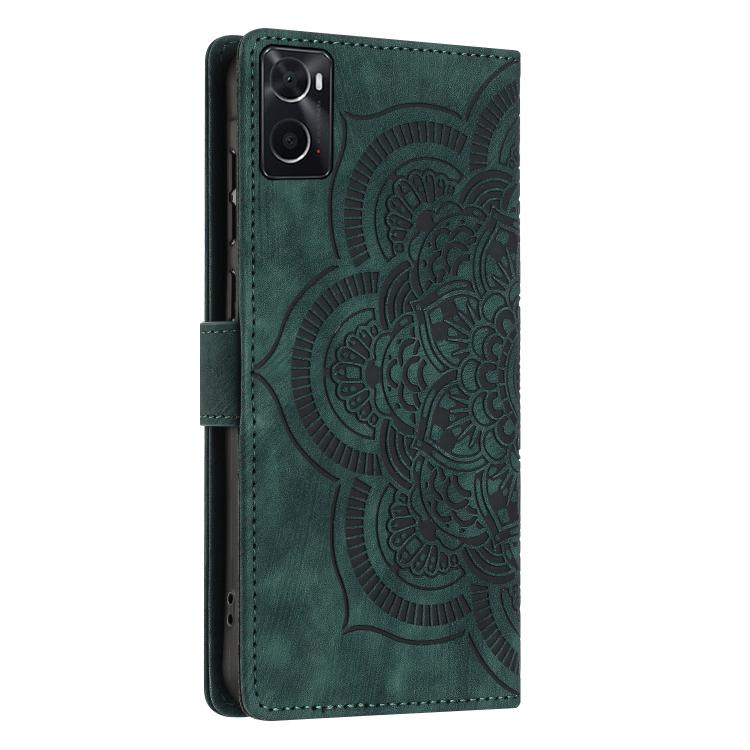 For OPPO A76 4G / A96 4G Mandala Embossed Retro Frosted Leather Phone Case