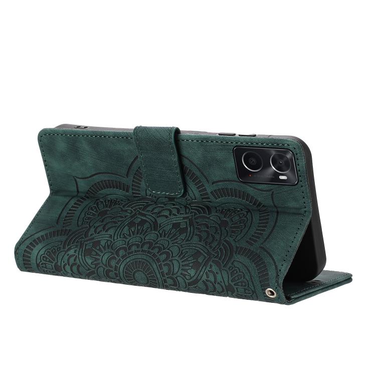 For OPPO A76 4G / A96 4G Mandala Embossed Retro Frosted Leather Phone Case