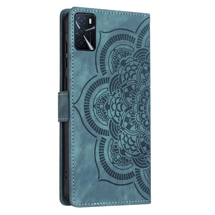 For OPPO A16 / A16S / A53 5G Mandala Embossed Retro Frosted Leather Phone Case