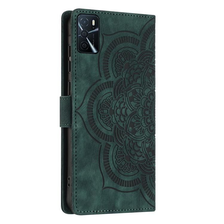 For OPPO A16 / A16S / A53 5G Mandala Embossed Retro Frosted Leather Phone Case