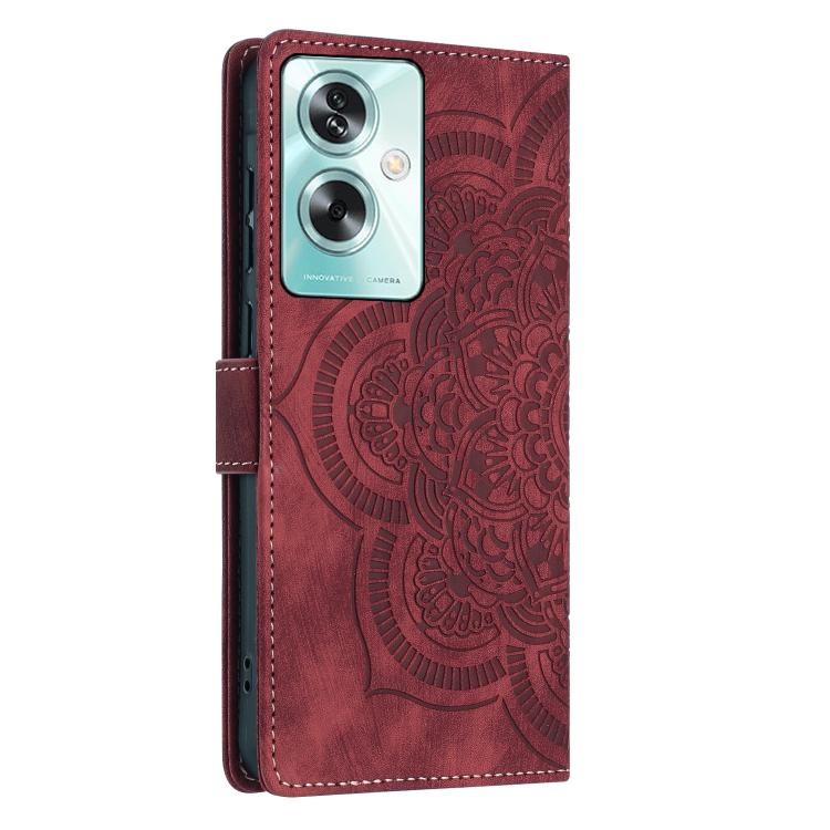 For OPPO A79 5G Mandala Embossed Retro Frosted Leather Phone Case