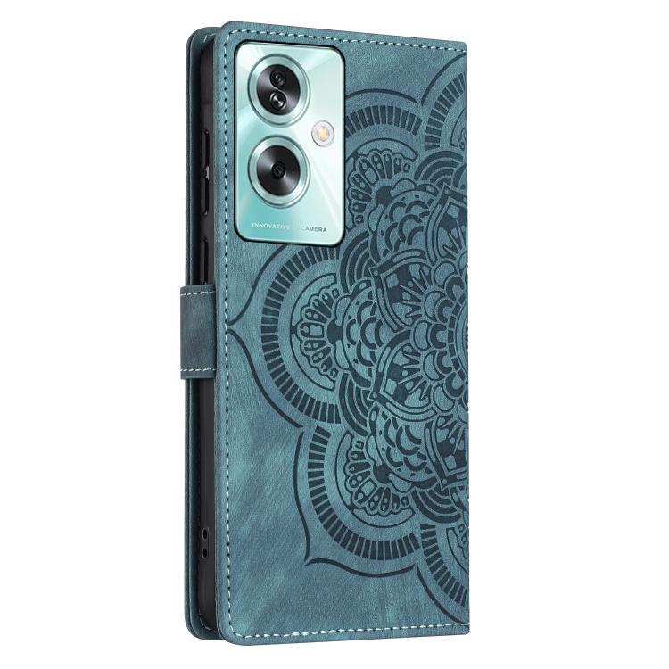 For OPPO A79 5G Mandala Embossed Retro Frosted Leather Phone Case