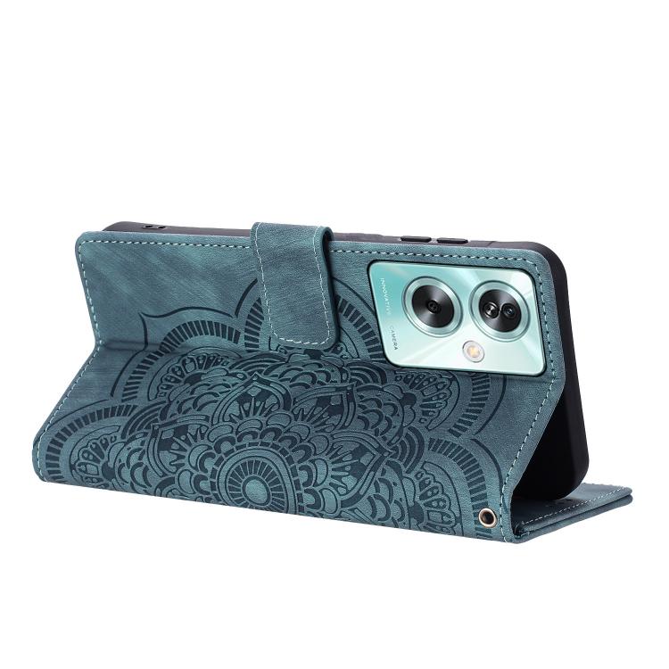 For OPPO A79 5G Mandala Embossed Retro Frosted Leather Phone Case