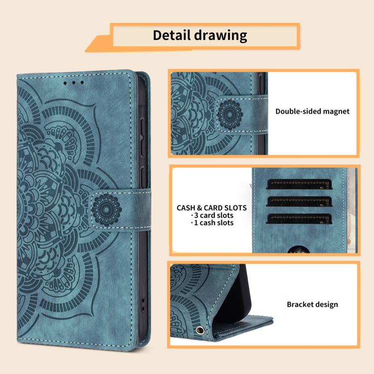 For OPPO A79 5G Mandala Embossed Retro Frosted Leather Phone Case