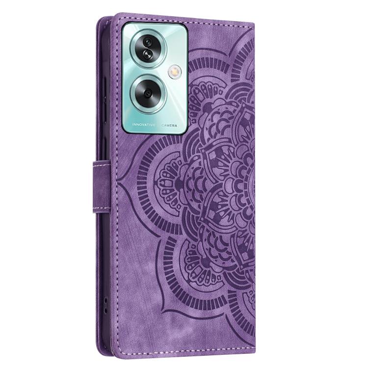 For OPPO A79 5G Mandala Embossed Retro Frosted Leather Phone Case