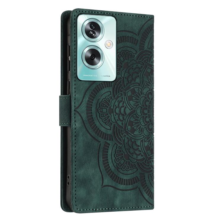 For OPPO A79 5G Mandala Embossed Retro Frosted Leather Phone Case