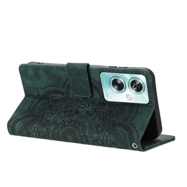 For OPPO A79 5G Mandala Embossed Retro Frosted Leather Phone Case