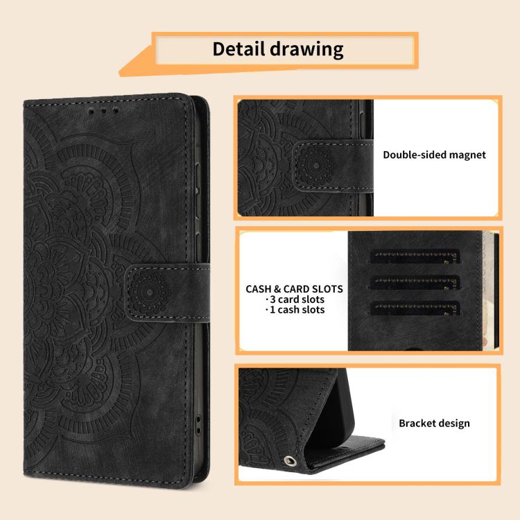 For OPPO A79 5G Mandala Embossed Retro Frosted Leather Phone Case