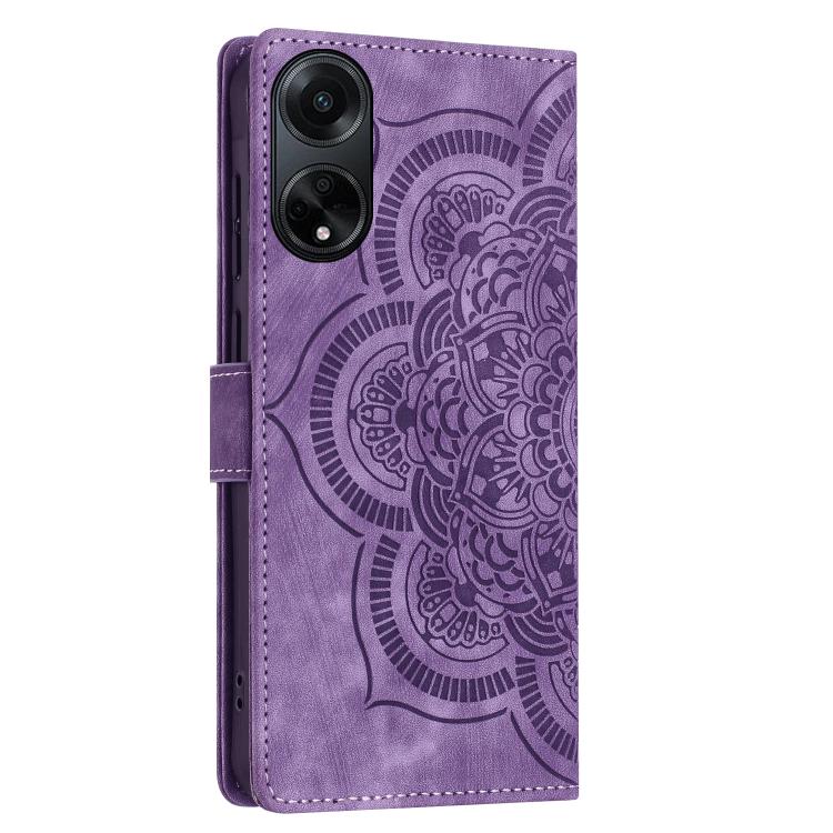 For OPPO A98 5G Mandala Embossed Retro Frosted Leather Phone Case
