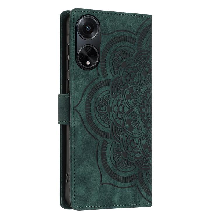 For OPPO A98 5G Mandala Embossed Retro Frosted Leather Phone Case